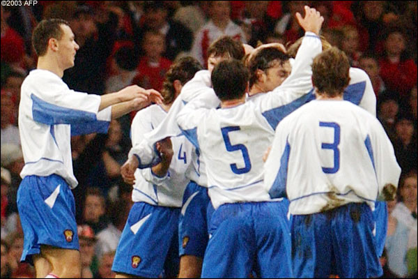 Россия празднует забитый гол